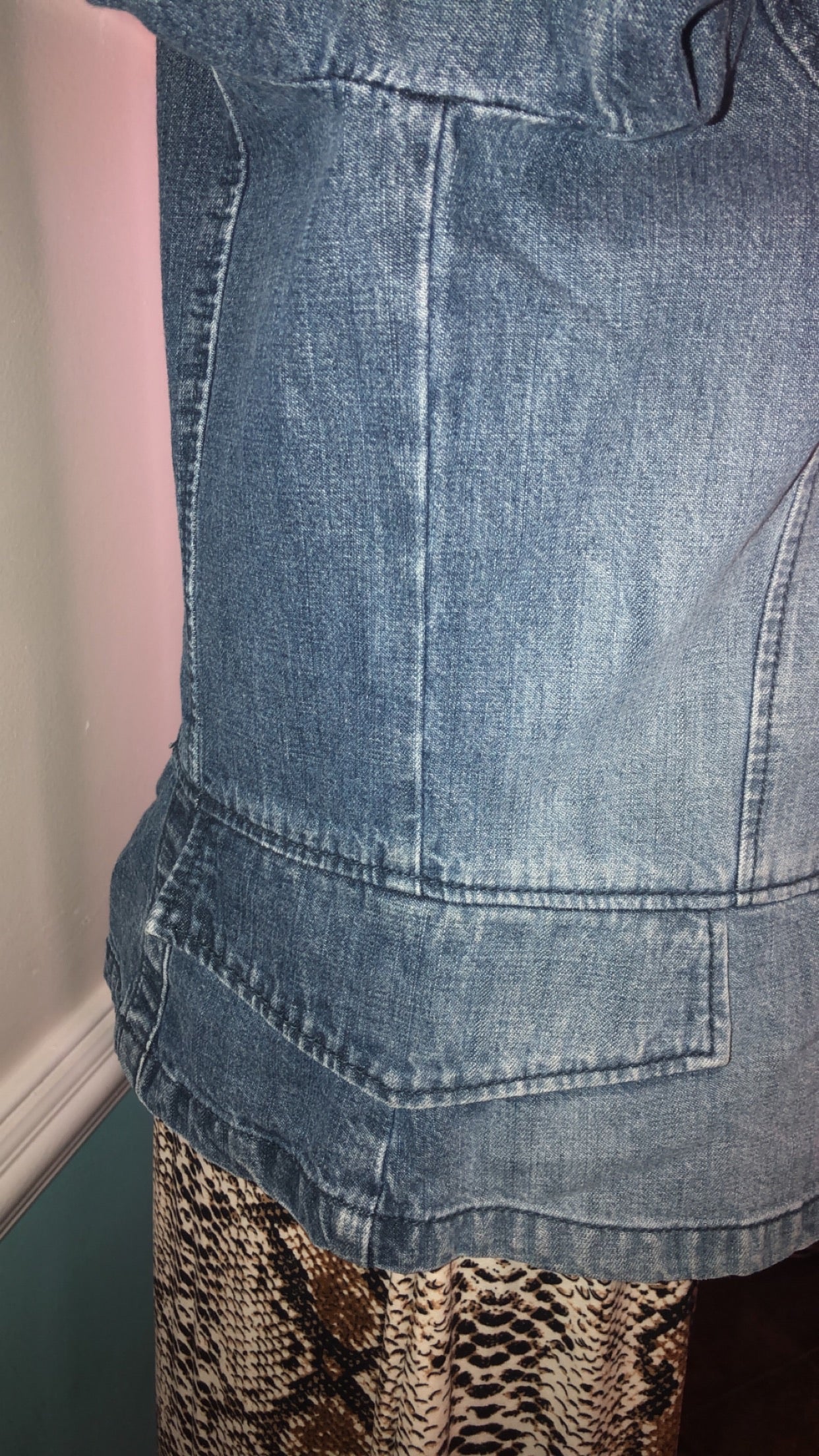 Military Band Style Denim Jacket