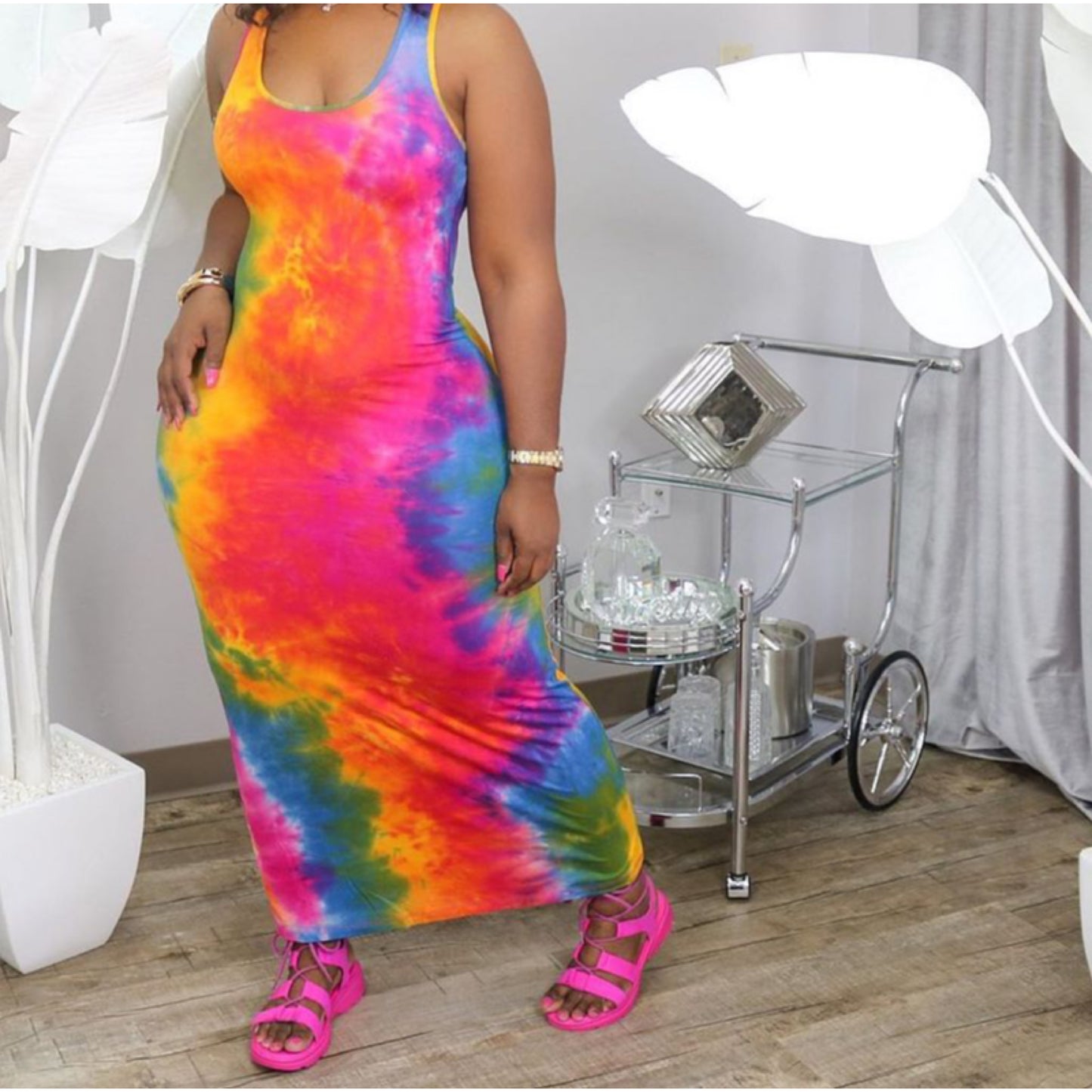 Tropical Tye Dye Maxi