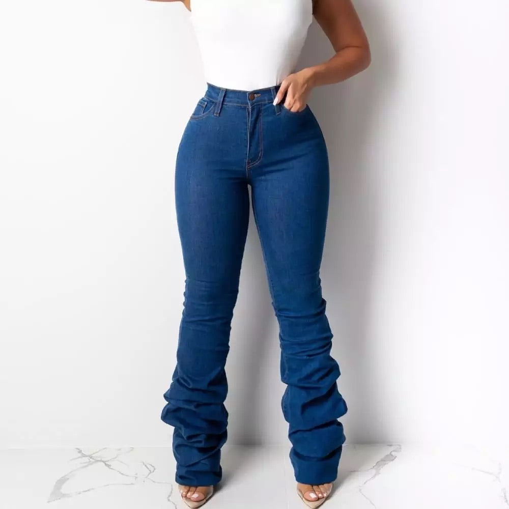 Denim Stacked Pants