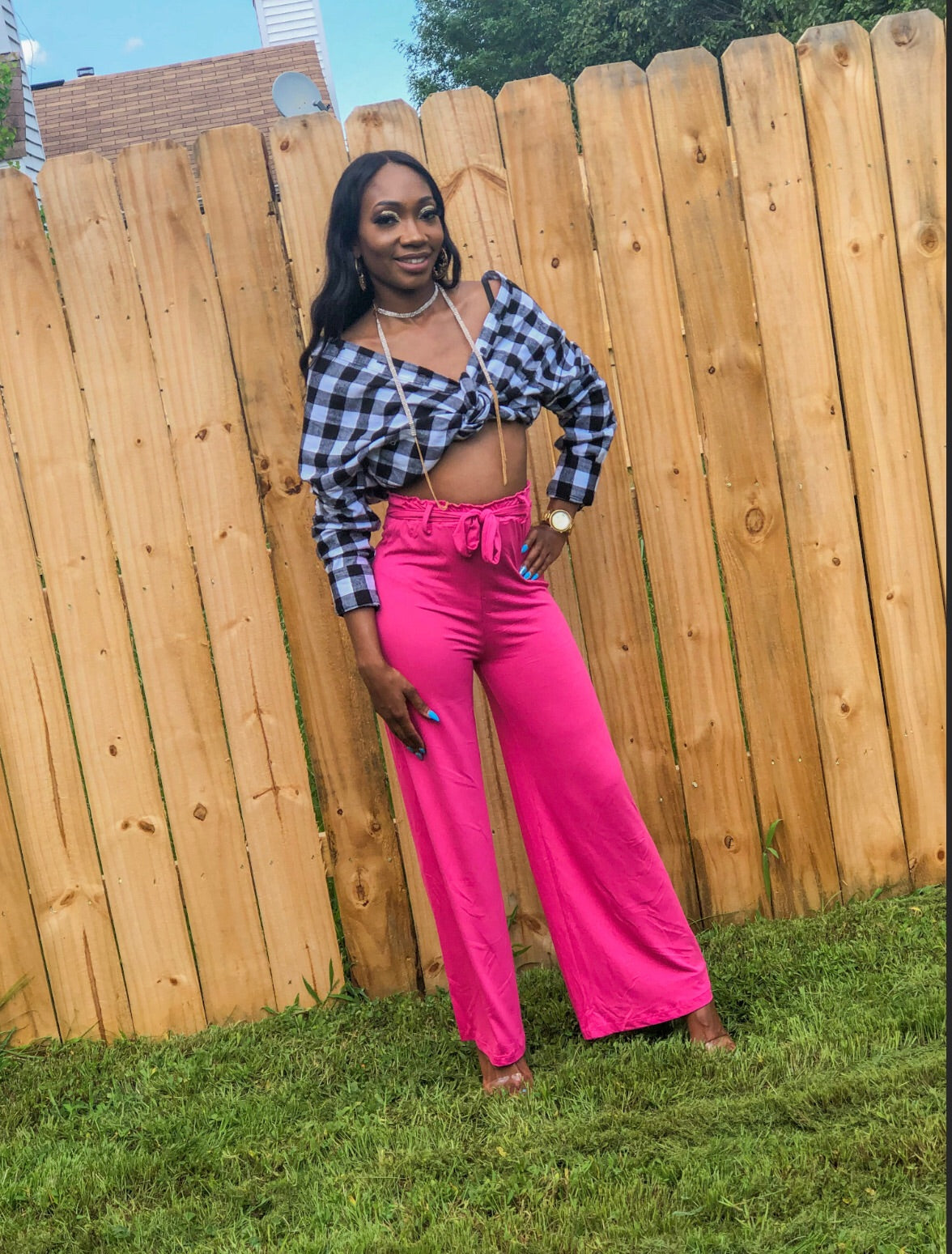 Pink Palazzo Pants