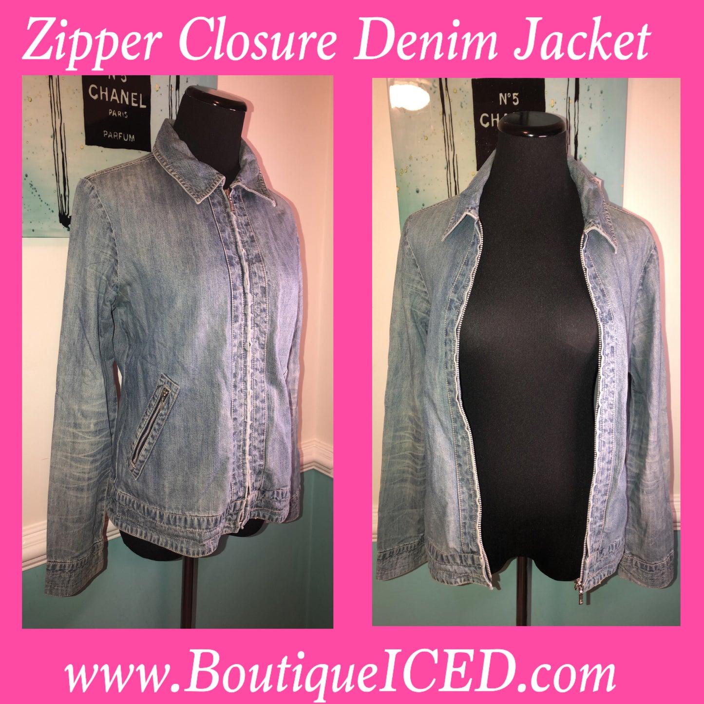 Zip Me up Denim Jacket